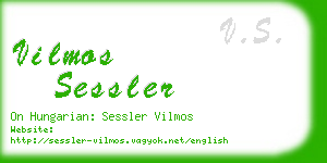 vilmos sessler business card